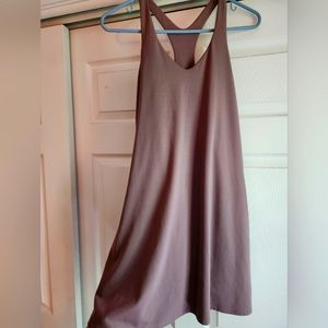Girlfriend Collective XL Lola V-Neck Dress in Fog